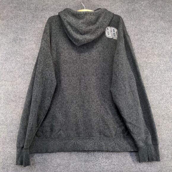 Chase Authentics Men's NASCAR Dale Jr Full Zip Hoodie Gray Black 2X Long Sleeve - Picture 5 of 12